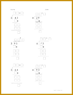 These worksheets provide students with a premade layout for 2 and 3 digit division When 251325