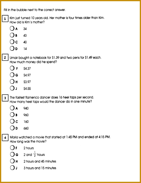 math worksheets 4th grade word problems 613474