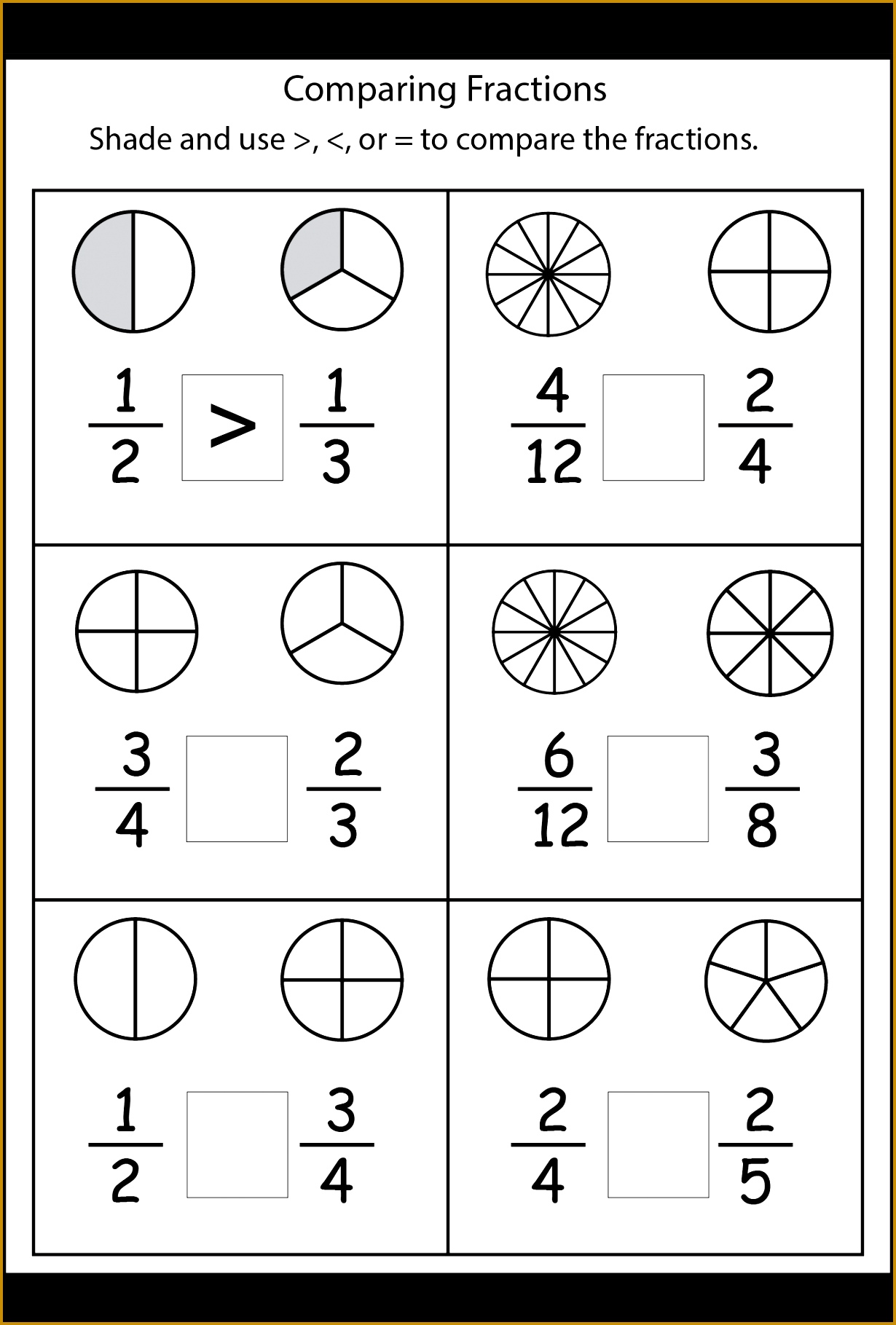 paring fractions worksheets 3rd grade math school 18191230