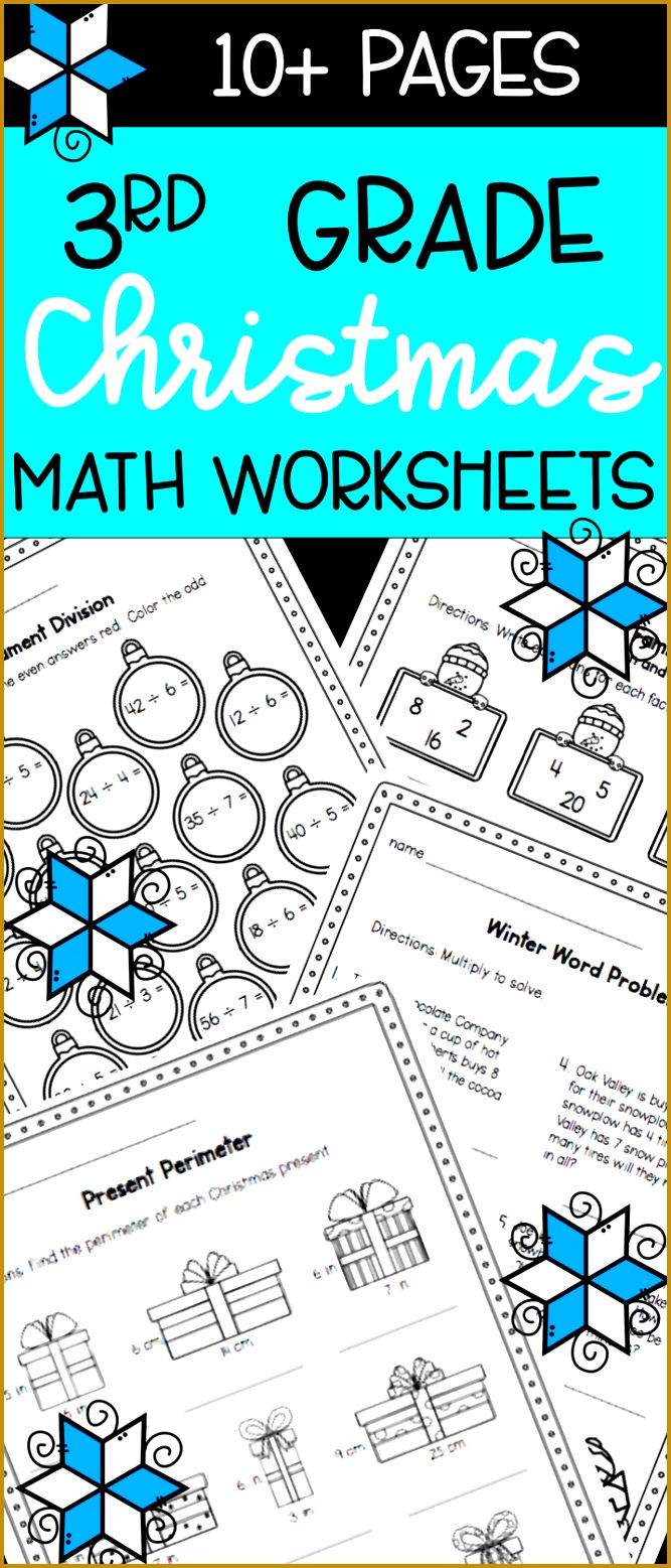 Christmas Worksheets Math Practice Pages for 3rd Graders 1557667