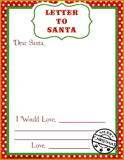 Blank Letters to Santa Letter to Santa Templates Printable Letters to Santa Christmas 418541