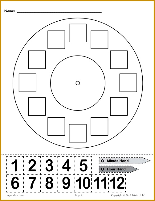 FREE Printable "Build a Clock" Telling Time Activity 651503