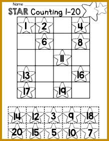 Order numbers 1 20 worksheet easy NO PREP activity for kindergarten math counting 281218