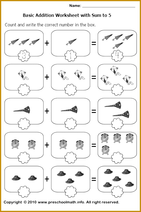 free math worksheets for kindergarten 725483