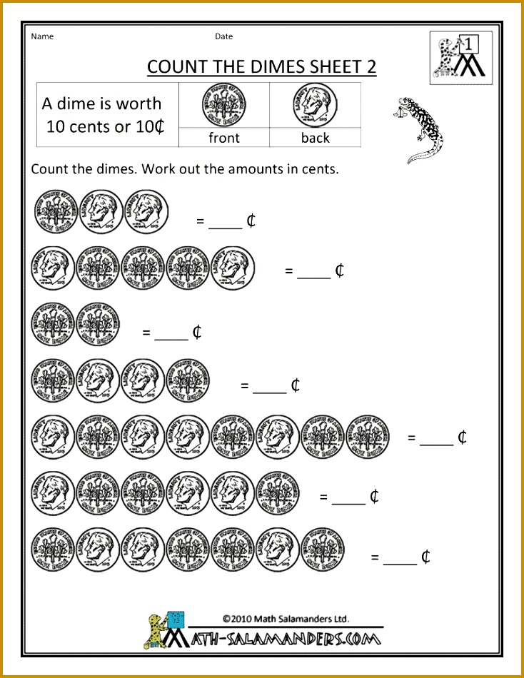 Here is our selection of free math money worksheets for Grade including recognising US coins and counting in pennies nickels and dimes for kids by the 950734