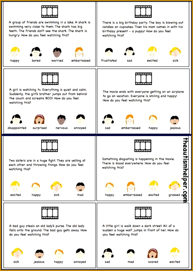 Movie Theater Inferences work on inferring emotions through this fun game freebie 952679