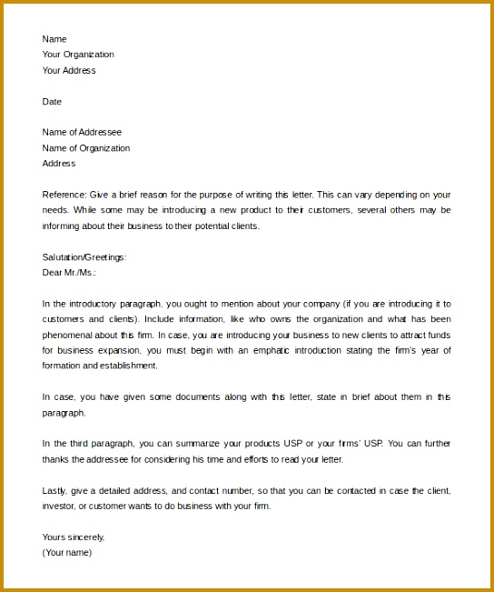 Business Introduction Letter New Business Letter Business Proposal Template 13 30 Business 651544