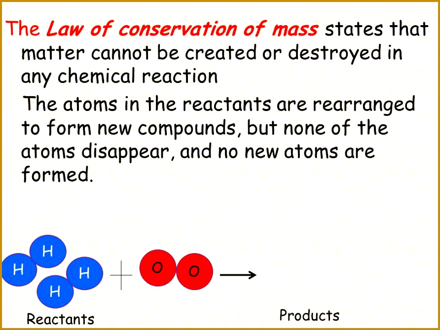 The Law of conservation of mass states that matter cannot be created or destroyed in any 669892