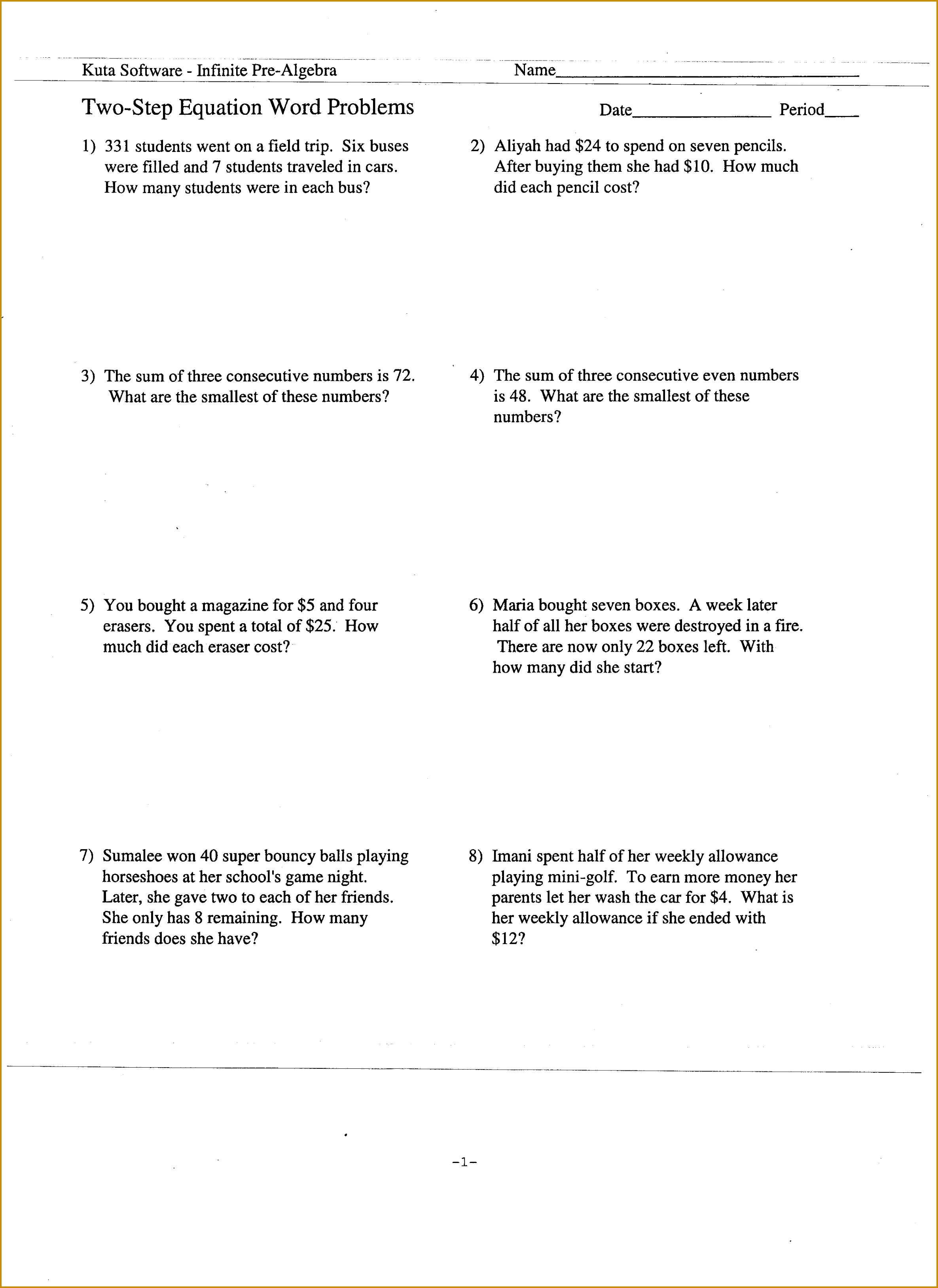 Linear Equation Word Problems Worksheet With Answers Worksheets for all Download and Worksheets 32552371