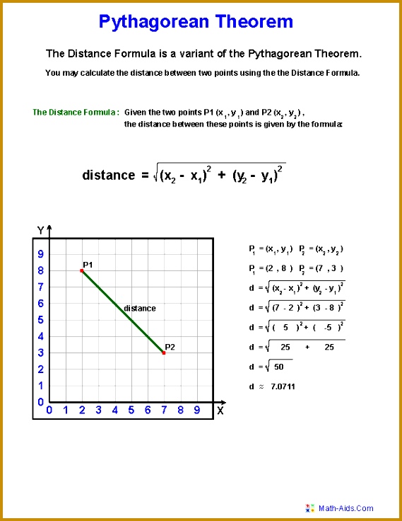 Pythagorean Theorem Definition Worksheets 569736