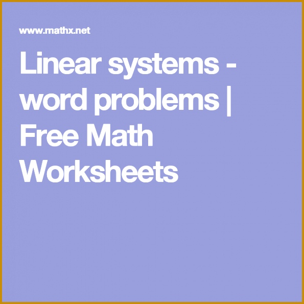 Linear systems word problems 595595