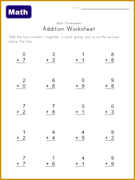 Addition worksheets for kids Kids learn math with these easy addition worksheets Perfect for any math lesson plans These single digit addition worksheets 600450
