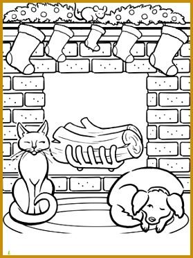 First Grade Holidays & Seasons Worksheets Christmas Fireplace Coloring Page 372279