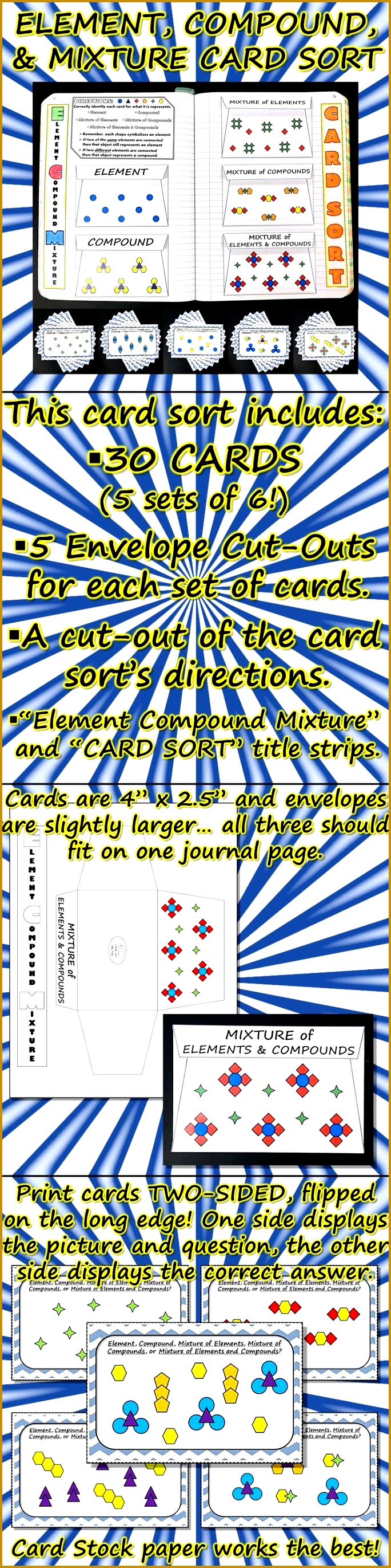 Science Journal Element pound and Mixture Card Sort 2737684