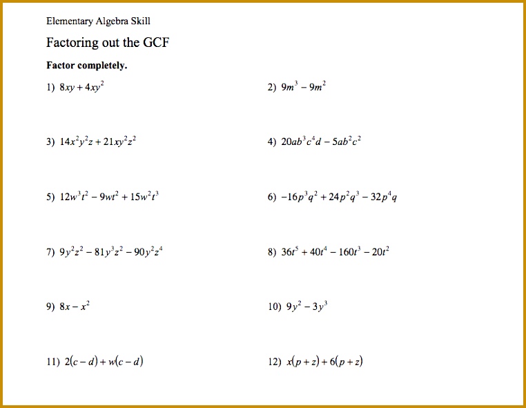 factoring polynomials worksheet answers 591762