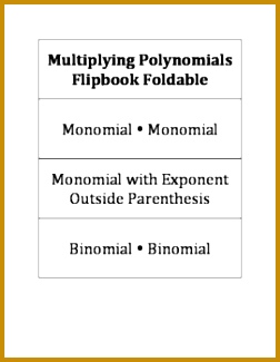 Multiplying Binomials Foldable Teaching Resources 325252