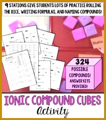 Ionic pound Cubes Practice Activity 246219