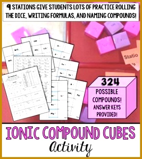 Ionic pound Cubes Practice Activity 289325