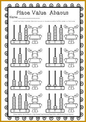 Abacus Place Value Hundreds Tens and es Worksheets Printables 408288