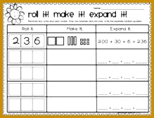Place Value Hundreds and Thousands Freebie Roll it Make 169219