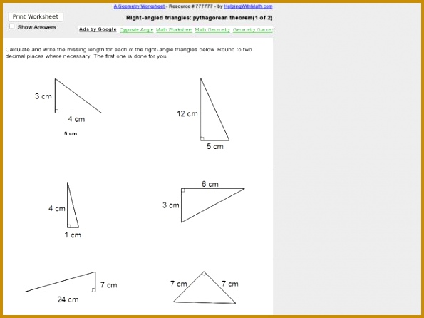 math worksheets pythagorean theorem the pythagorean Math Worksheets Pythagorean Theorem The Pythagorean all worksheets the pythagorean theorem worksheets 446595