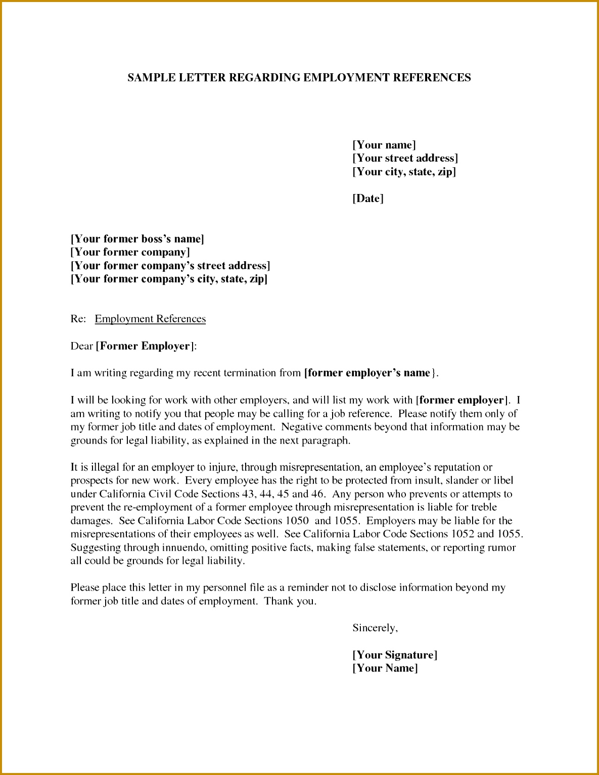 Employment Reference Letter Samples Free The Letter Sample Doc Employment Reference Letters Employee Reference With 15341185