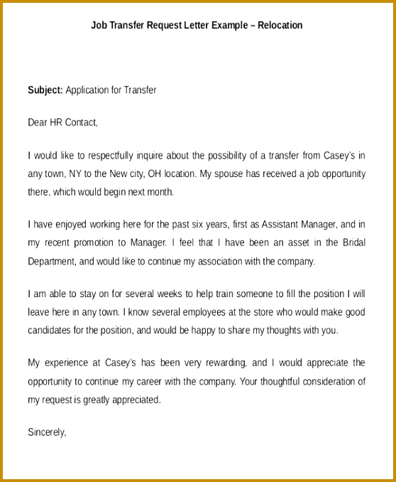 Job Location Transfer Request Letter Example 20 Transfer Letter Templates In Pdf Free Premium 558678
