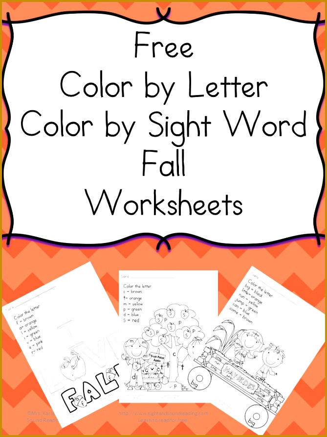 Printable Fall Coloring Pages Cute printable fall coloring pages just in time for fall Color by letter and color by sight word printables to help make 892669