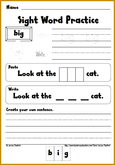 Sight Word Practice sheets for ALL 220 Sight words 548383