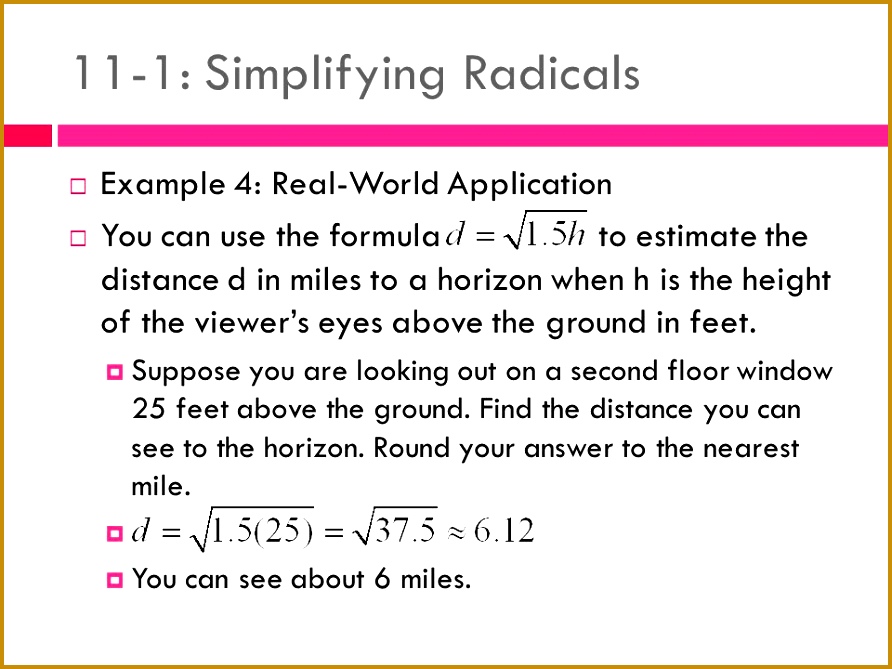 11 1 Simplifying Radicals 669892