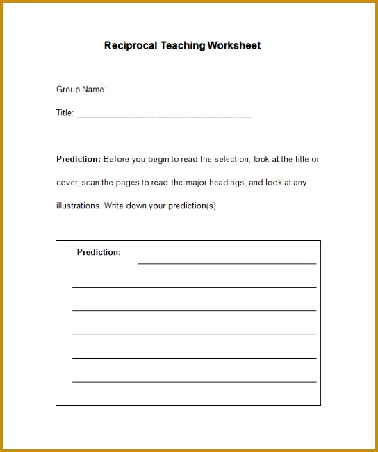 Free Download Reciprocal Worksheet Template For Teacher 544651