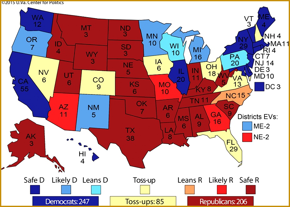 Map 1 Initial Crystal Ball 2016 Electoral College ratings 664930