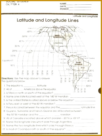 Latitude And Longitude Worksheets 465351