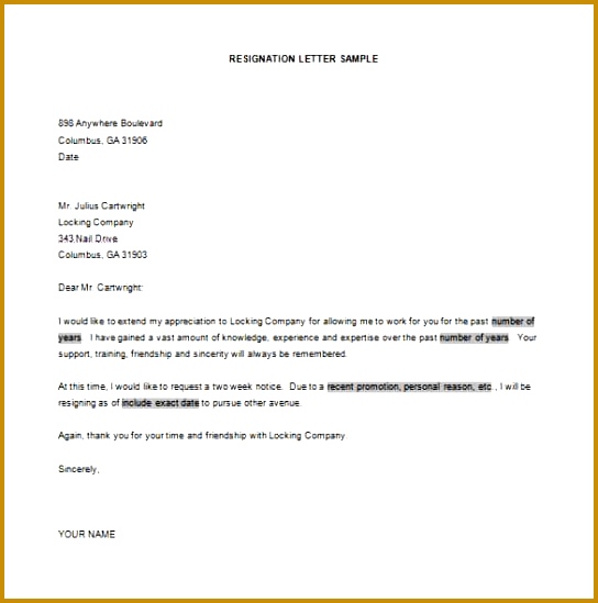 Resignation Letters Resignation Letter Samples Best Resignation Letter Ideas Pinterest Letter For Resignation Letter Sample Weeks Notice FreeImg 549544
