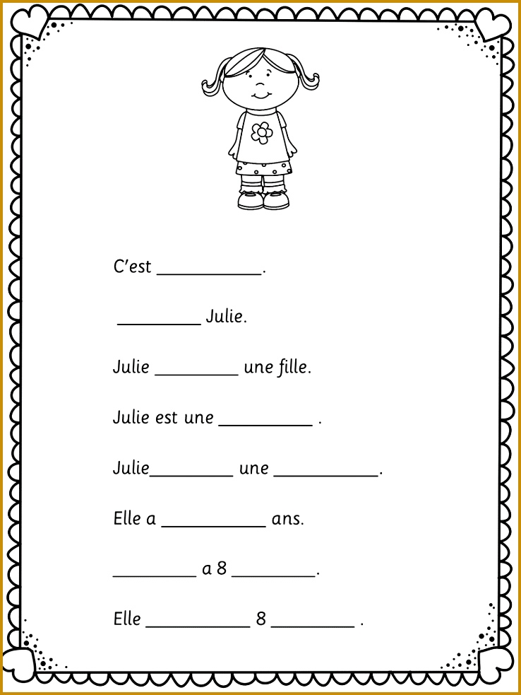 Easy worksheets for learners of French 983738