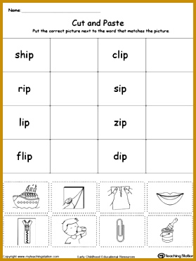 FREE IP Word Family Workbook for Kindergarten Worksheet Topics Reading 372279