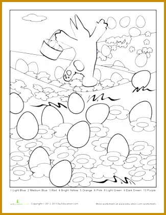 Easter Color By Number Page Easter WorksheetsKindergarten 420325