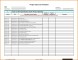 Project Activity Or Task List Template