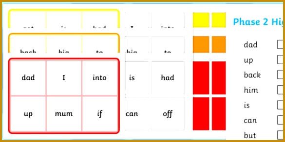 Phase 2 High Frequency Word Bingo Word Bingo Phase 2 Foundation bingo 292585