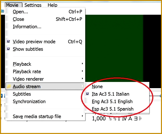 Audio Stream selection 644532