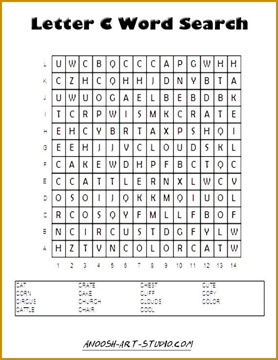 letter c word search 736569