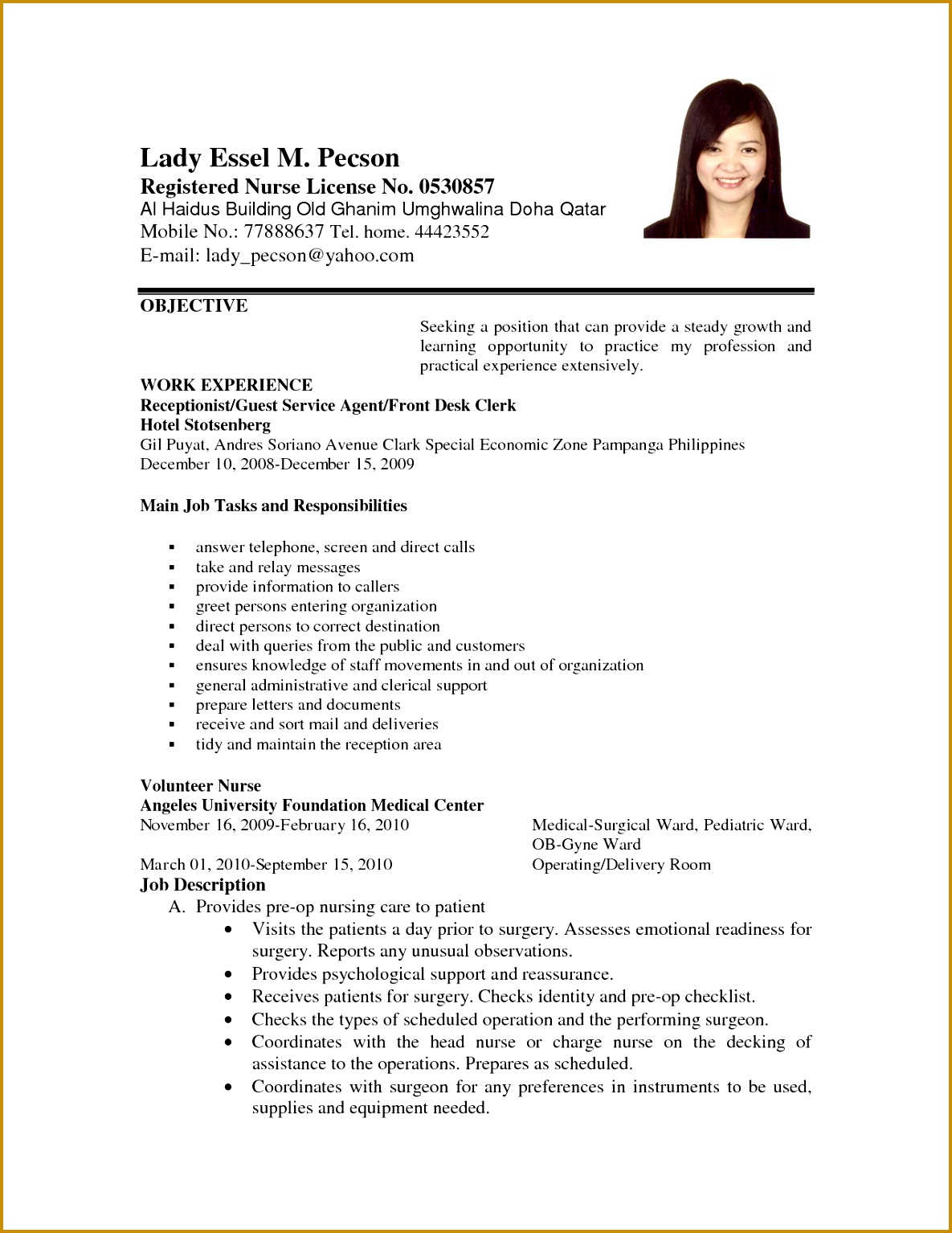 Format A Covering Letter Best Application Letter format for Volunteer Nurse order Custom 11851534