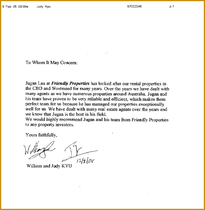 Personal Reference Rental Application Example Good Landlord Reference Letter 729714
