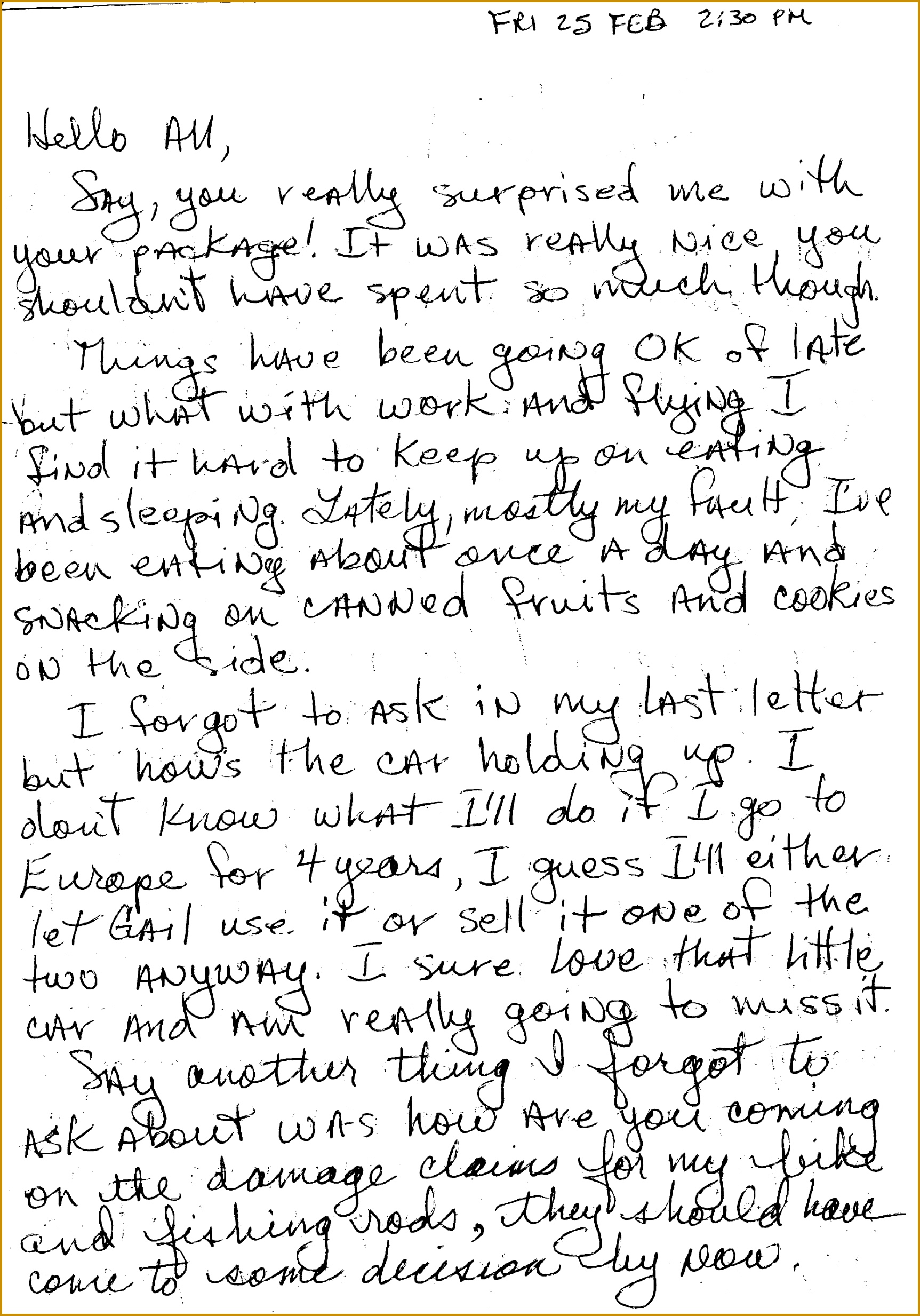 Page 1 of a letter home 24661725