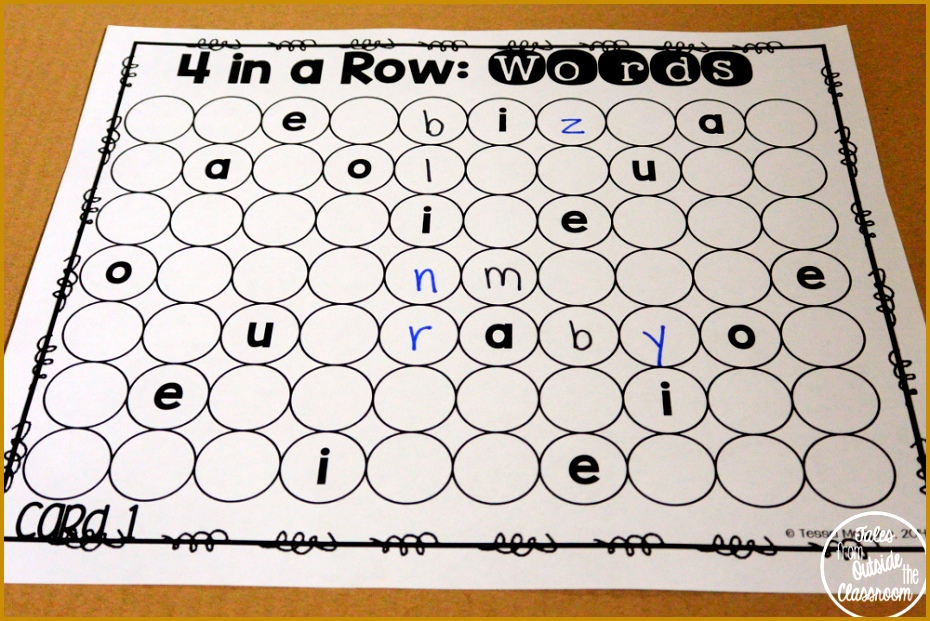 4 in a Row with Words 621930