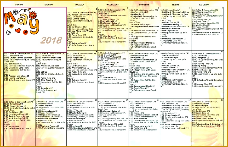 Quail Park of Lynnwood May 2018 Tribute Calendar pg 1 615952