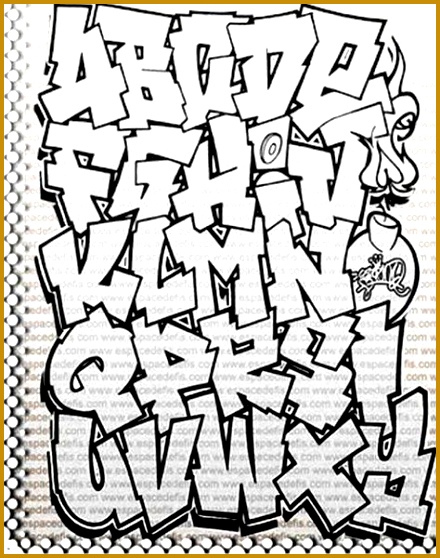 Sketch Alphabet Graffiti "Black and White" on Paper Alphabet Graffiti a graffiti art which utilizes character alphabet to serve as a graff 558440