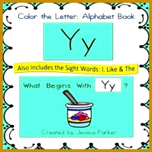 Alphabet Book for Letter Y "Color the Letter" Alphabet Book Sight Words 219219