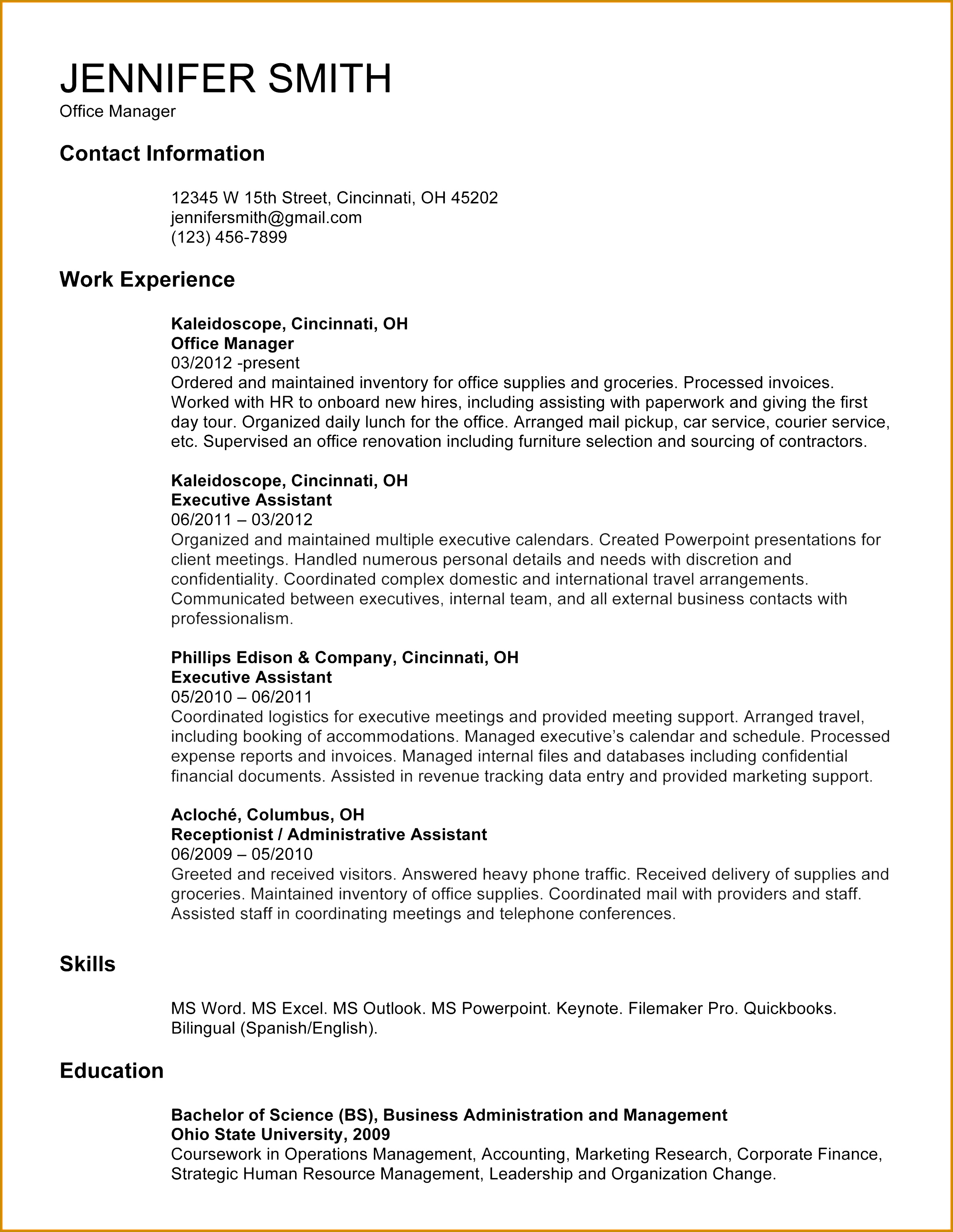 Examples Cover Letter for Resume Beautiful Administrative assistant Resume Template Od Specialist Cover Letter 30822384