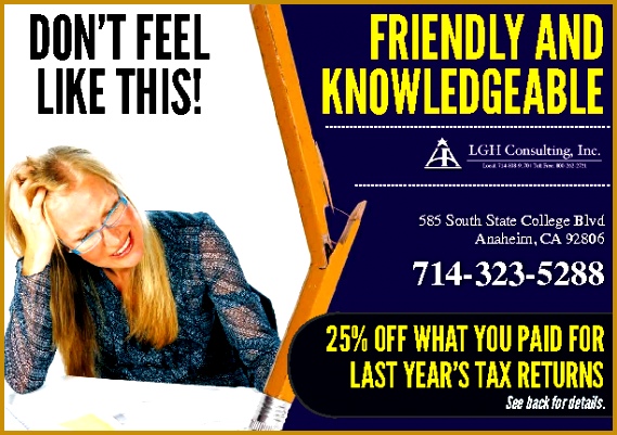 LGH Consulting California s Professional Tax & Accounting Firm crc4r Financial Direct Mail 401569